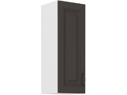 Kuchyňská skříňka Stilo GRWH - horní 30 G-90 1F, grafit + bílá