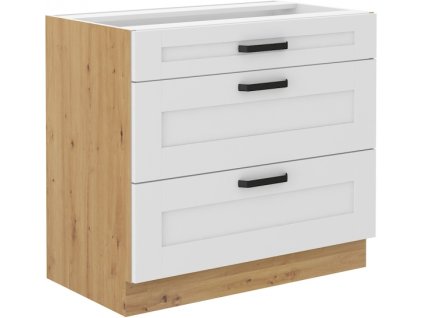 Kuchyňská skříňka Luna WHAR - dolní 80 D 3S šuplíková PREMIUM BOX