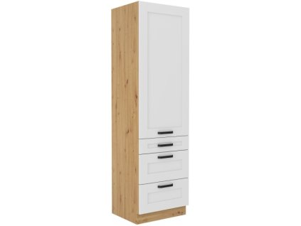 Kuchyňská skříňka Luna WHAR - 60 DKS-210 3S 1F potravinová se šuplíky PREMIUM BOX