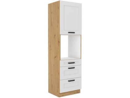 Kuchyňská skříňka Luna WHAR - 60 DPS-210 3S 1F sloupek se zabudovanou troubou, šuplíky PREMIUM BOX