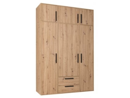 Třídvěřová šatní skříň Arti 01BN s nástavcem