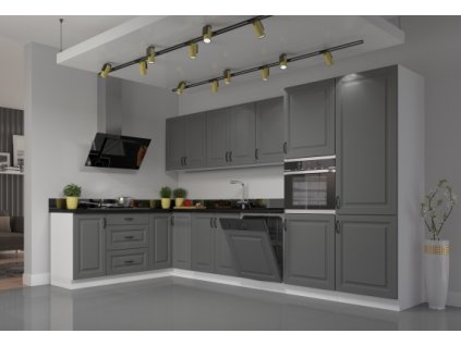 Kuchyňská linka Stilo DustGRWH - Sestava 1, Dust Grey + bílá