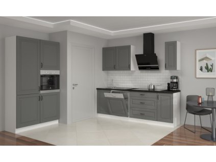 Kuchyňská linka Stilo DustGRWH - Sestava 3, Dust Grey + bílá