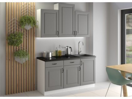 Kuchyňská linka Stilo DustGRWH - Sestava 4, Dust Grey + bílá