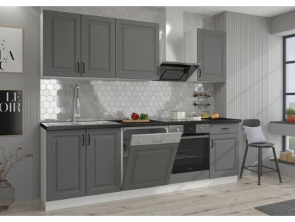 Kuchyňská linka Stilo DustGRWH - Sestava 5, Dust Grey + bílá