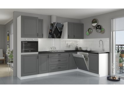 Kuchyňská linka Stilo DustGRWH - Sestava 6, Dust Grey + bílá