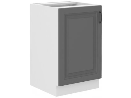 Kuchyňská skříňka Stilo DustGRWH - dolní 50 ZL 1F dřezová, Dust Grey + bílá