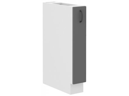 Kuchyňská skříňka Stilo DustGRWH - dolní 15 D Cargo, Dust Grey + bílá