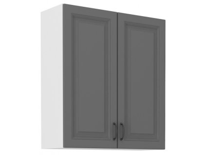 Kuchyňská skříňka Stilo DustGRWH - horní 80 G-90 2F, Dust Grey + bílá