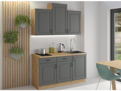 Kuchyňská linka Stilo DustGRAR - Sestava 5, Dust Grey + Artisan