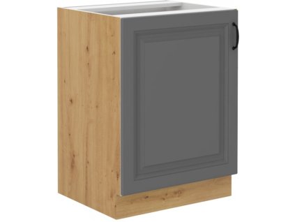 Kuchyňská skříňka Stilo DustGRAR - dolní 60 D 1F, Dust Grey + Artisan