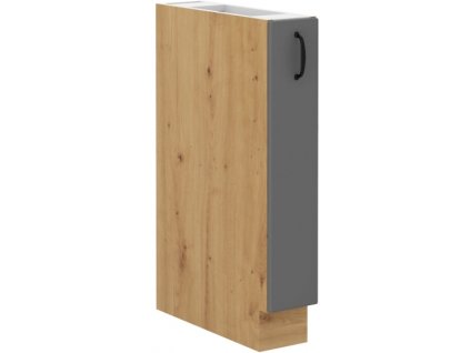 Kuchyňská skříňka Stilo DustGRAR - dolní 15 D Cargo, Dust Grey + Artisan