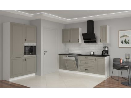 Kuchyňská linka Stilo ClayGRWH - Sestava 2, Clay Grey + bílá