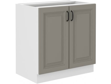 Kuchyňská skříňka Stilo ClayGRWH - dolní 80 D 2F, Clay Grey + bílá