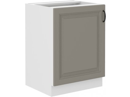 Kuchyňská skříňka Stilo ClayGRWH - dolní 60 D 1F, Clay Grey + bílá