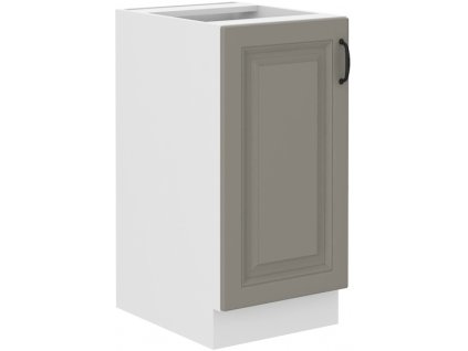 Kuchyňská skříňka Stilo ClayGRWH - dolní 40 D 1F, Clay Grey + bílá