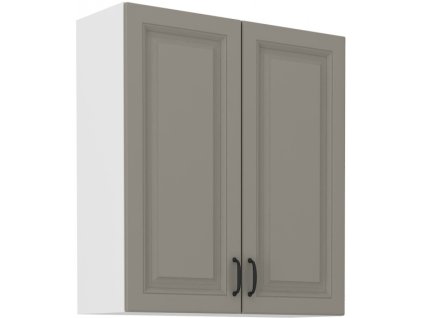 Kuchyňská skříňka Stilo ClayGRWH - horní 80 G-90 2F, Clay Grey + bílá