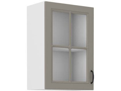 Kuchyňská skříňka Stilo ClayGRWH - horní vitrína 40 GS-72 1F, Clay Grey + bílá