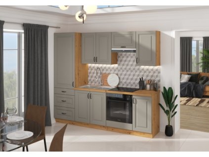 Kuchyňská linka Stilo ClayGRAR - Sestava 3, Clay Grey + Artisan