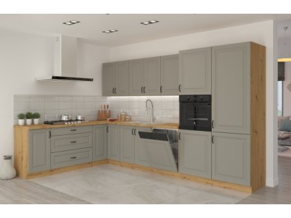 Kuchyňská linka Stilo ClayGRAR - Sestava 5, Clay Grey + Artisan