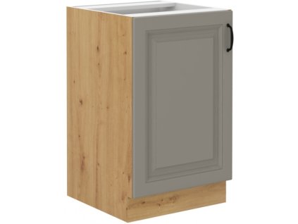 Kuchyňská skříňka Stilo ClayGRAR - dolní 50 ZL 1F dřezová, Clay Grey + Artisan