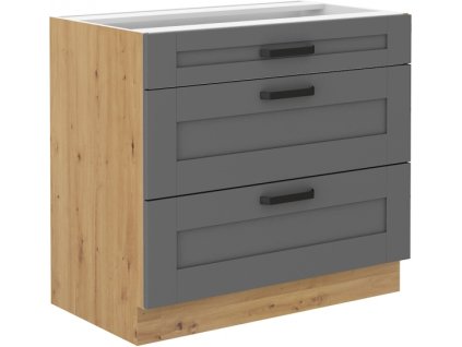 Kuchyňská skříňka Luna DustGRAR - dolní 80 D 3S šuplíková PREMIUM BOX