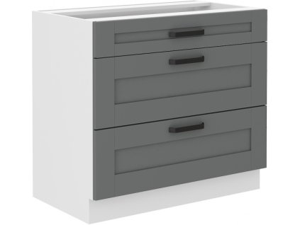 Kuchyňská skříňka Luna DustGRWH - dolní 80 D 3S šuplíková PREMIUM BOX