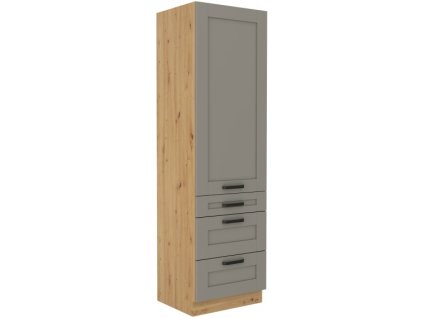Kuchyňská skříňka Luna ClayGRAR - 60 DKS-210 3S 1F potravinová se šuplíky PREMIUM BOX