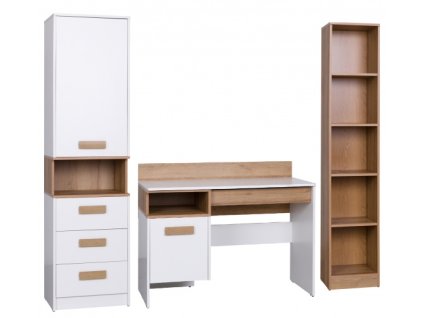 Dětský pokoj Grant M bílá + dub riviera