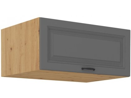 Kuchyňská skříňka Stilo DustGRAR - horní výklop 80 NAGU-36 1F, Dust Grey + Artisan