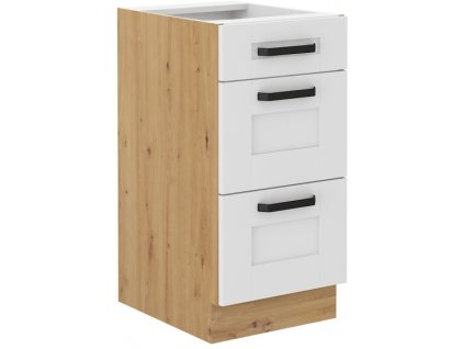 Kuchyňská skříňka Luna WHAR - dolní 40 D 3S šuplíková PREMIUM BOX