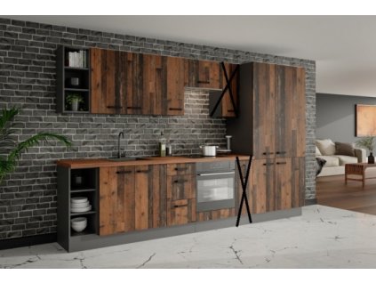 Kuchyňská linka OldStyle 310 cm - Sestava 1