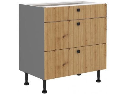 Kuchyňská skříňka Ava AR/ANT - dolní 80 D 3S šuplíková PREMIUM BOX