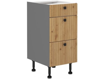 Kuchyňská skříňka Ava AR/ANT - dolní 40 D 3S šuplíková PREMIUM BOX