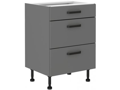 Kuchyňská skříňka Nessa/ANT - dolní 60 D 3S šuplíková PREMIUM BOX