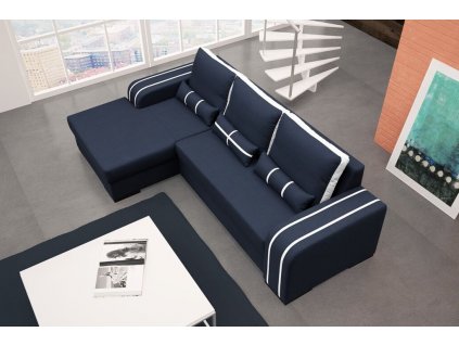 Sedací souprava Perry L černá/bílá