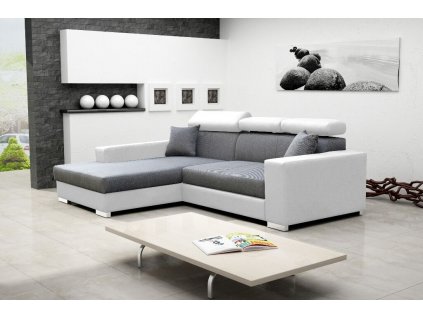 Sedací souprava Mexicana Lux L šedá/EKO bílá