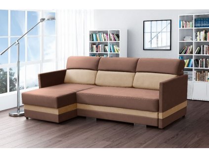 Sedací souprava Berry L hnědá/béžová