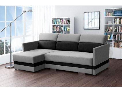 Sedací souprava Berry L šedá/černá