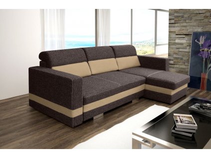 Sedací souprava Rimini P hnědá/béžová