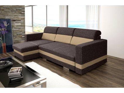 Sedací souprava Rimini L hnědá/béžová