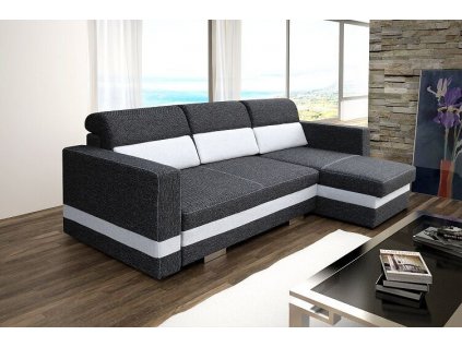 Sedací souprava Rimini P šedá/EKO bílá