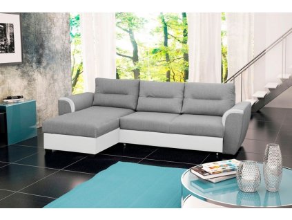 Sedací souprava Tommy L šedá/bílá