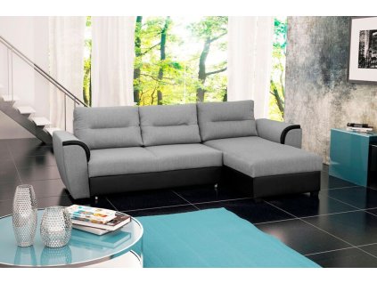 Sedací souprava Tommy P šedá/černá