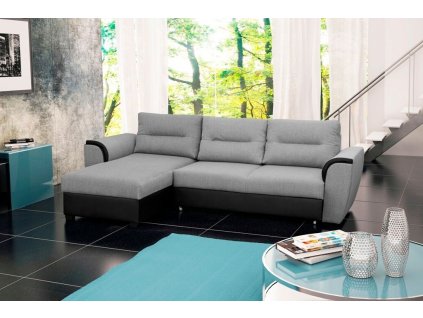 Sedací souprava Tommy L šedá/černá