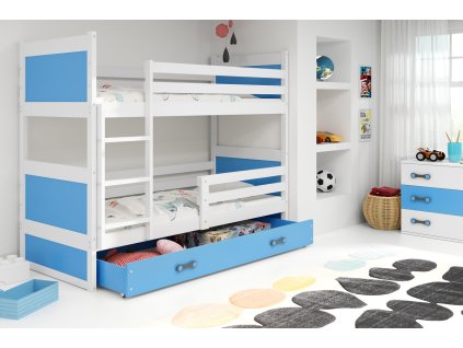 Patrová postel Riky bílá/modrá