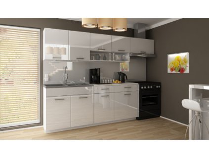 Kuchyňská linka Samara 240/180 bílý lesk