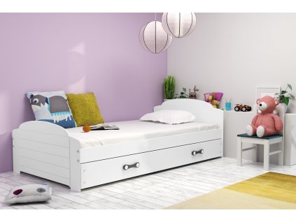 Postel s přistýlkou Lizzie II 90x200 bílá