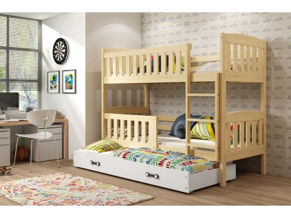 Patrová postel s přistýlkou Kuba borovice