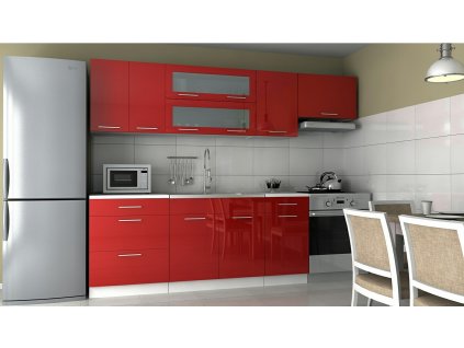 Kuchyňská linka Dakota 240/180 červený lesk